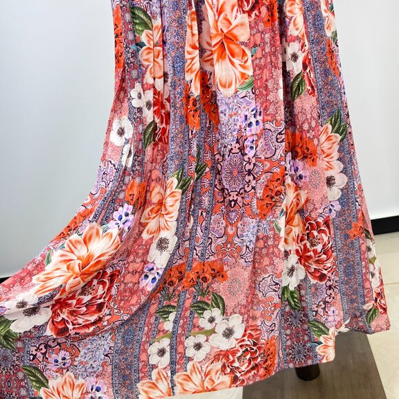 NWOT Johnny Was Scarlet Floral Georgette Midi Dress Size S - Picture 7 of 12